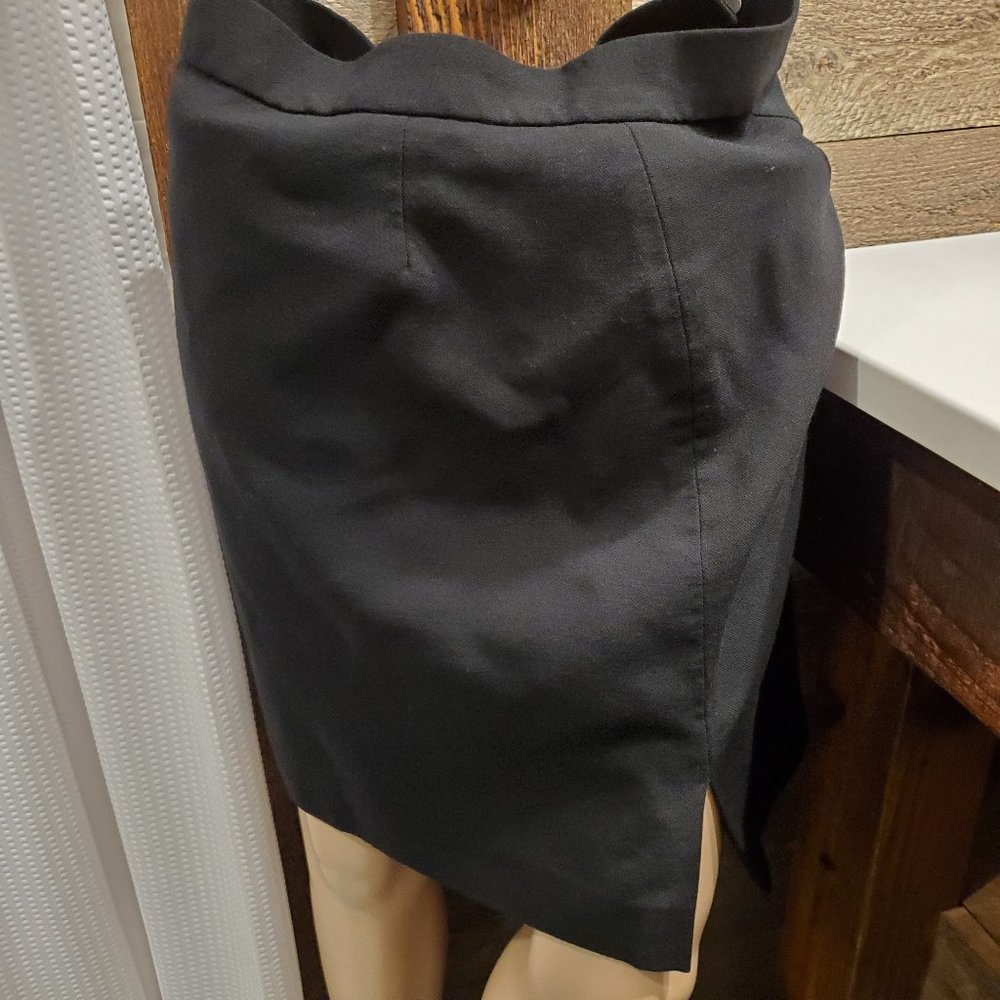 INC International Concepts Black Wool Skirt Size 6 Lined Career